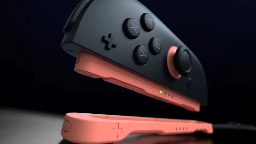 Nintendo Switch 2 Joy-Con sliding into new attachment